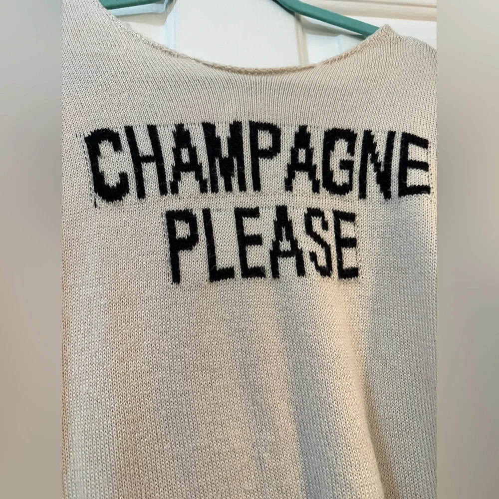 Champagne Please Beige Sweater - Picture 3 of 4